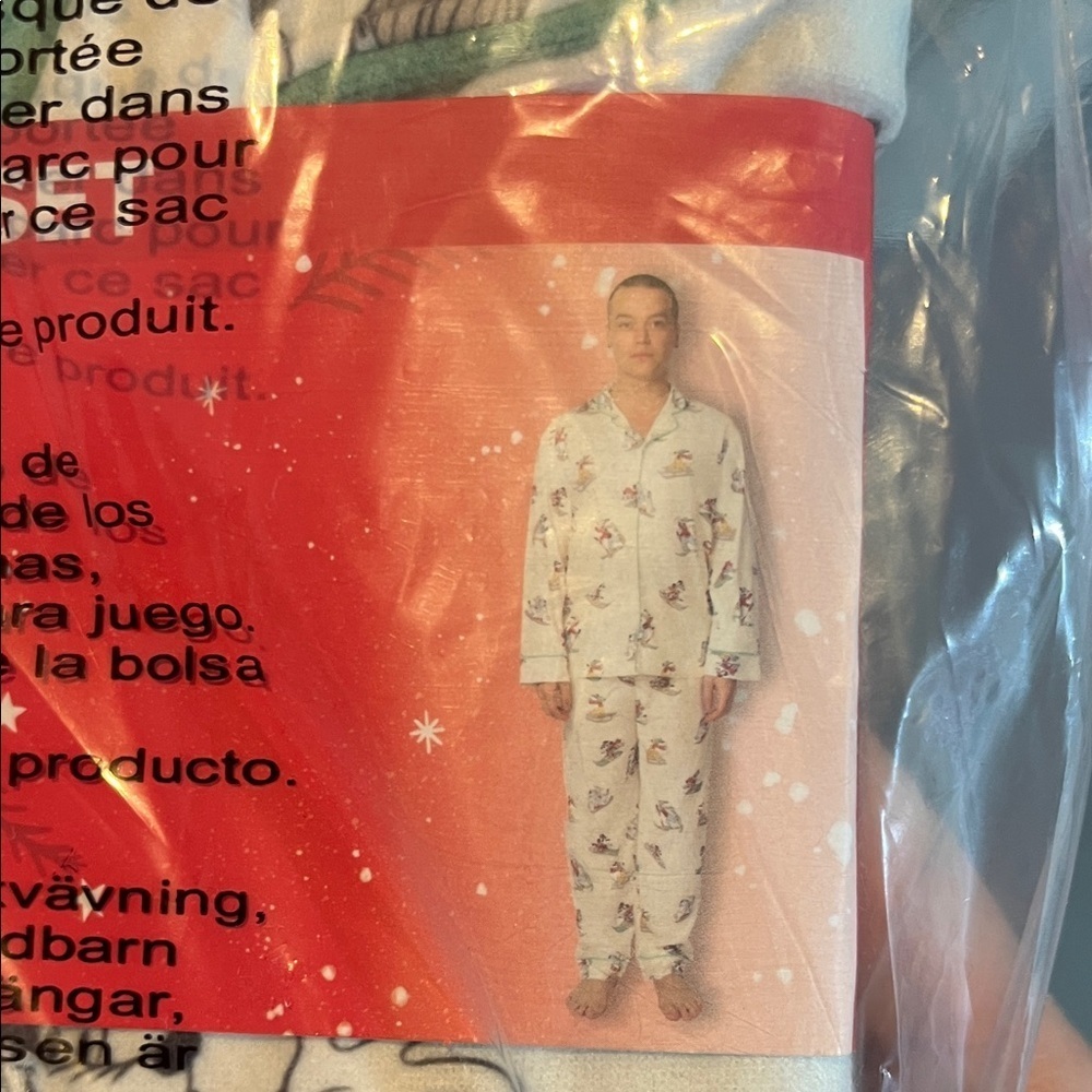 Disney White and Red Kids Pajama Set M